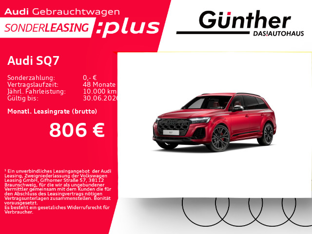 Audi Jahreswagen Leasing 36 Audi SQ7 +WINTERRÄDER+7 SITZER+AHK+NACHTSICHT+STANDHE