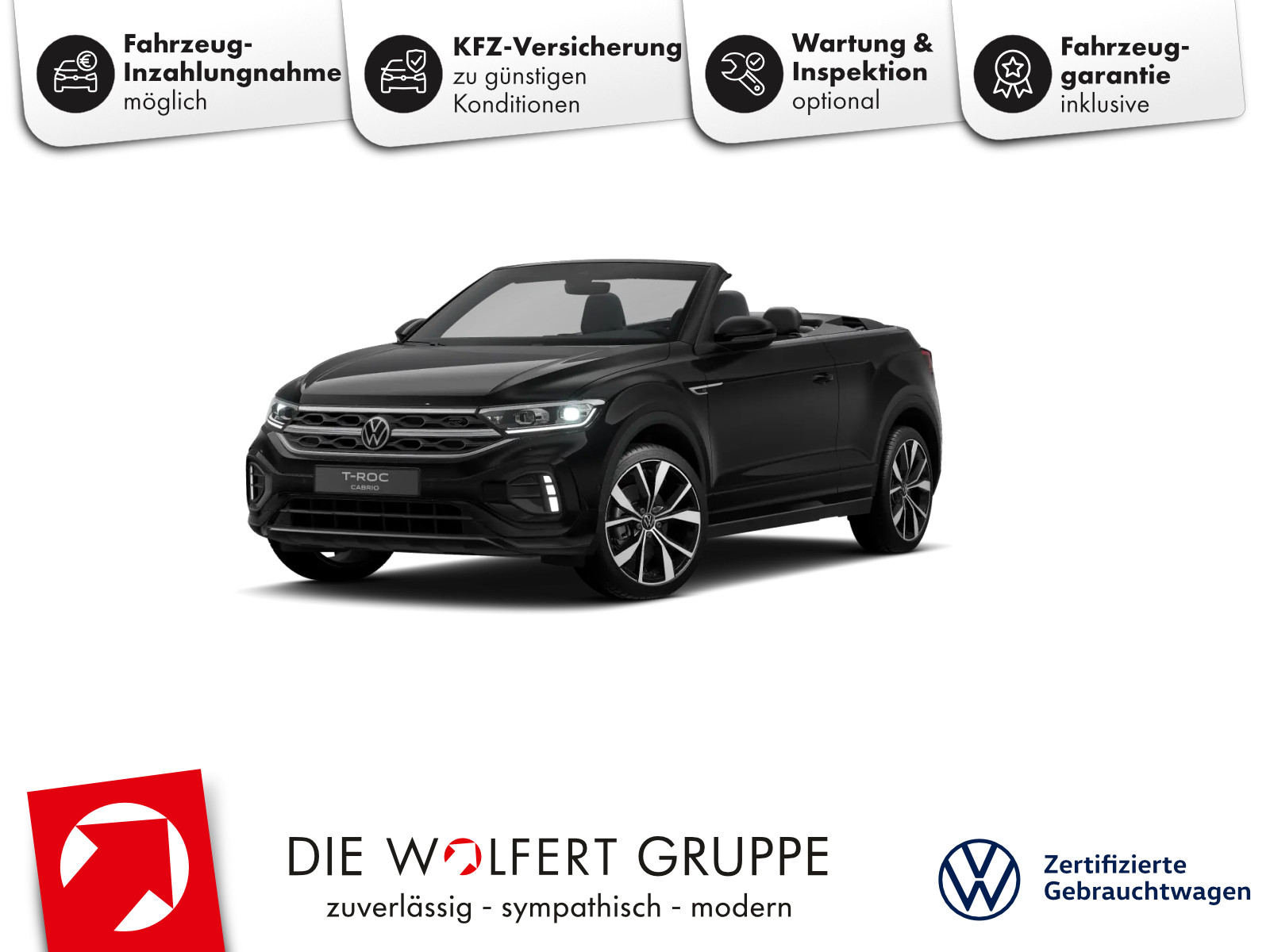 Volkswagen Zertifizierte Gebrauchtwagen 11 Volkswagen T-Roc Cabriolet R-Line 1.5 TSI DSG AHK RFK DCC NAVI CARPLAY