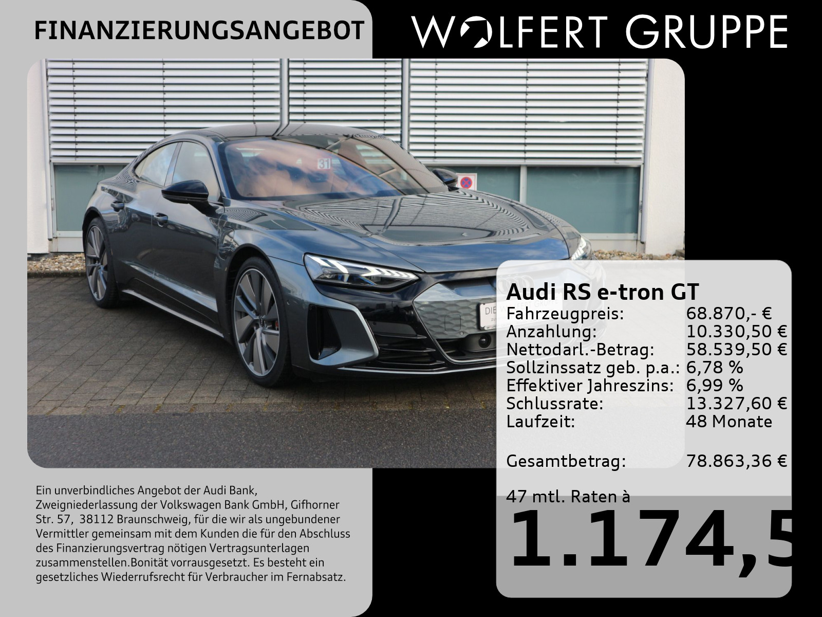 Audi RS e-tron GT 0,5%*MATRIX*HUD*PANO*B&O*CARPLAY