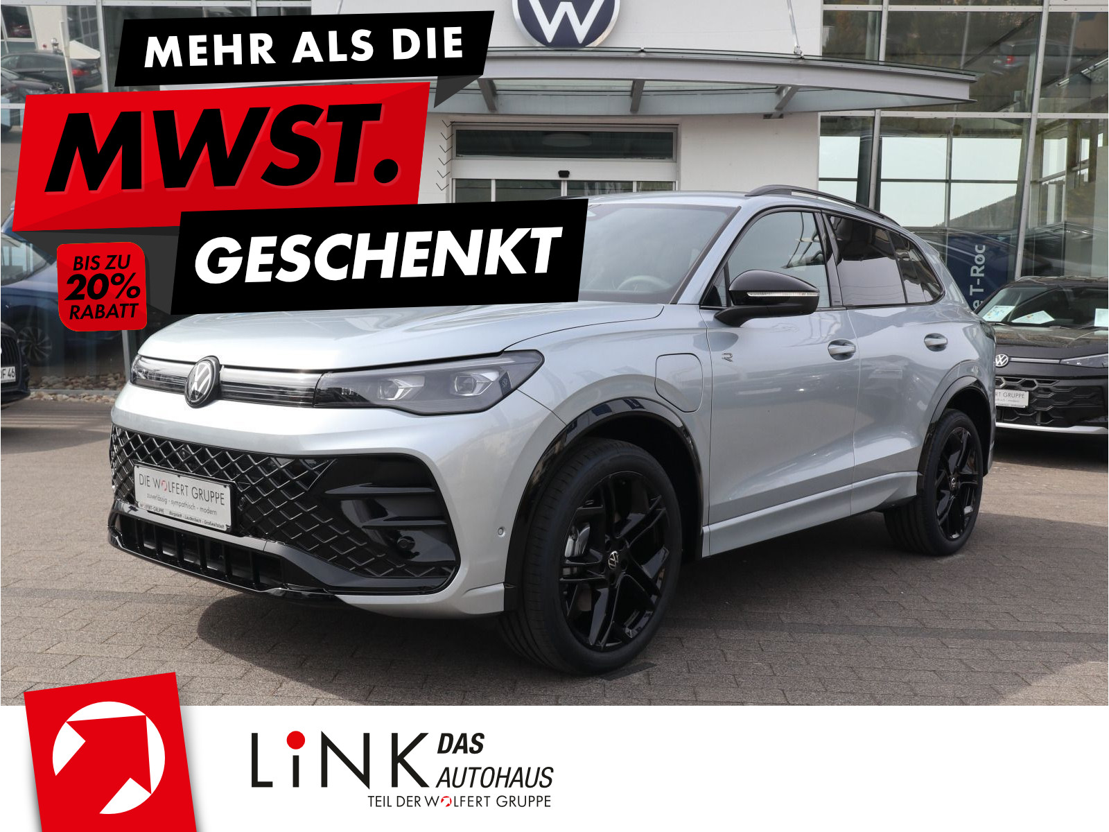 Fahrzeugabbildung Volkswagen Tiguan R-Line 1,5 eHybrid OPF (177 PS) / (115 PS) DSG*AHK*WINTERRÄDER*NAVI*