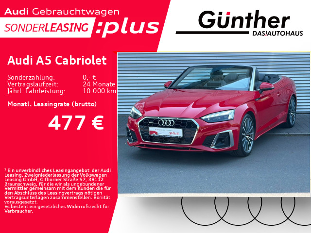 Fahrzeugabbildung Audi A5 Cabriolet S LINE 45 TFSI QUATTRO+KOPH+WINTERR