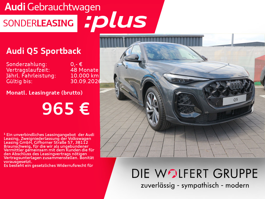 Audi Q5 Sportback e-hybrid quattro S line*0,5%*AHK*