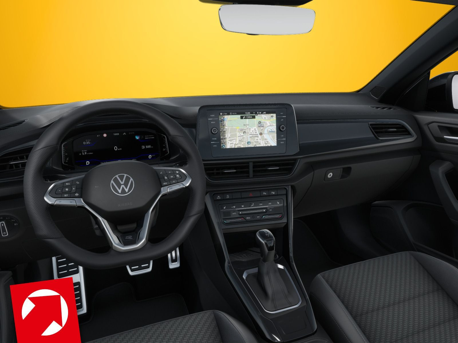 Fahrzeugabbildung Volkswagen T-Roc Cabriolet R-Line 1.5 l TSI OPF 110 kW (150 PS) 7-Gang-Doppelkupplungsgetriebe DSG