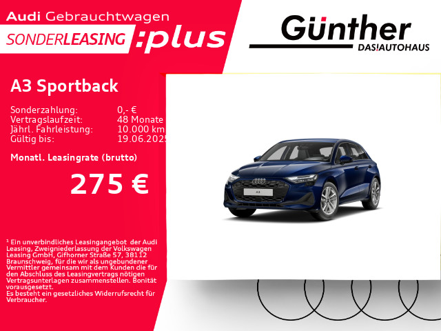 Audi A3 Sportback 35 TDI S TRONIC+WINTERRÄDER+AHK+LED