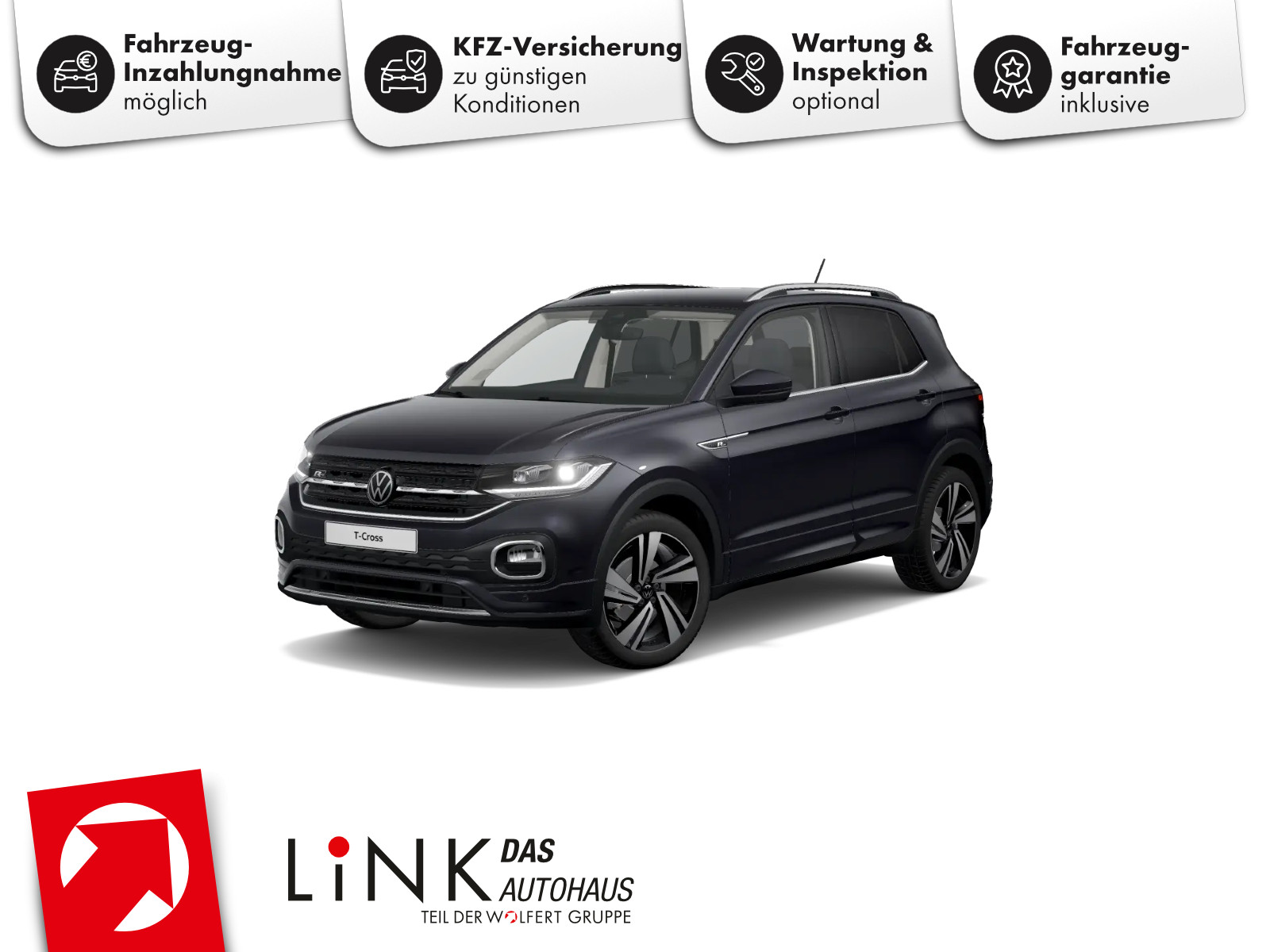 Fahrzeugabbildung Volkswagen T-Cross R-Line 1.5 TSI DSG ACC RFK NAVI CARPLAY LIGHTASSIST