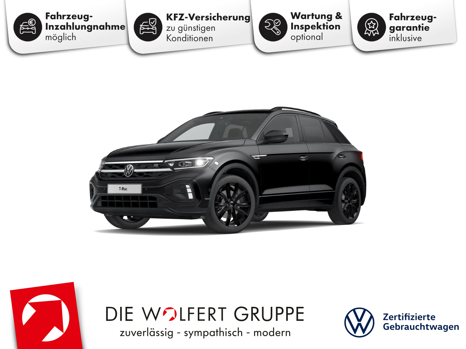 Volkswagen Zertifizierte Gebrauchtwagen 10 Volkswagen T-Roc R-Line 2.0 TSI DSG 4M AHK RFK BLACK BEATS