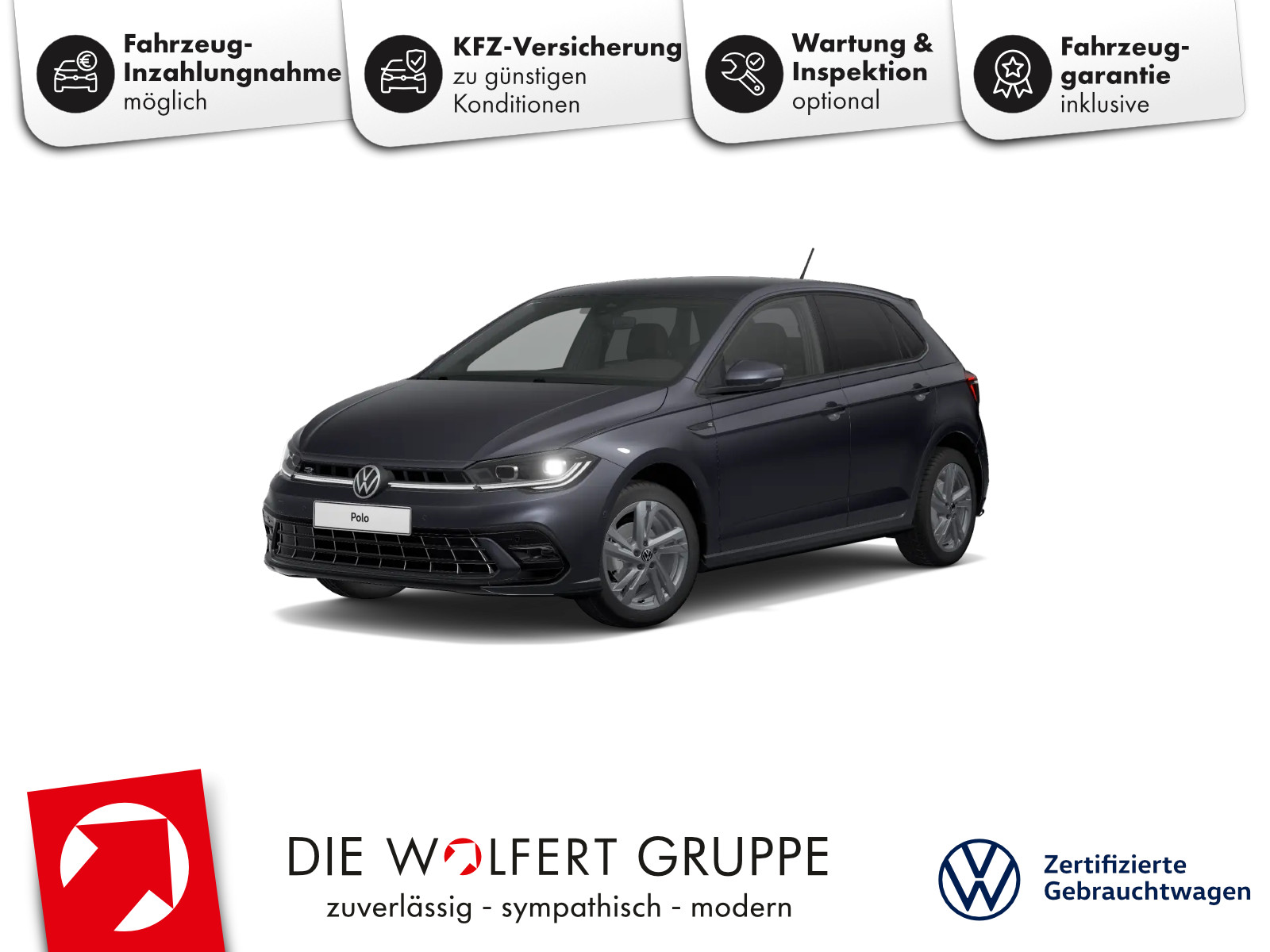 Volkswagen Zertifizierte Gebrauchtwagen 17 Volkswagen Polo R-Line 1.0 TSI DSG NAVI ACC RFK IQ-DRIVE
