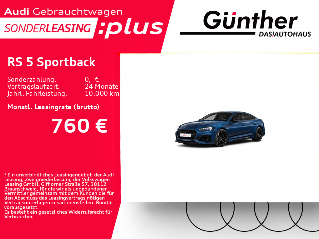 Audi RS 5 Sportback 360°KAMERA+B&O+DYNAMIKPAKET+DRC+