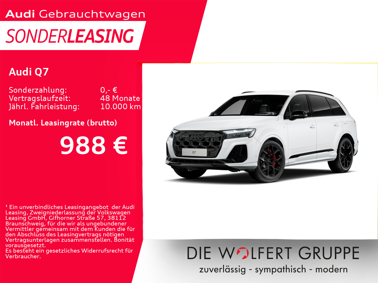 Fahrzeugabbildung Audi Q7 S line business 60 TFSI e quattro *0,5%*AHK