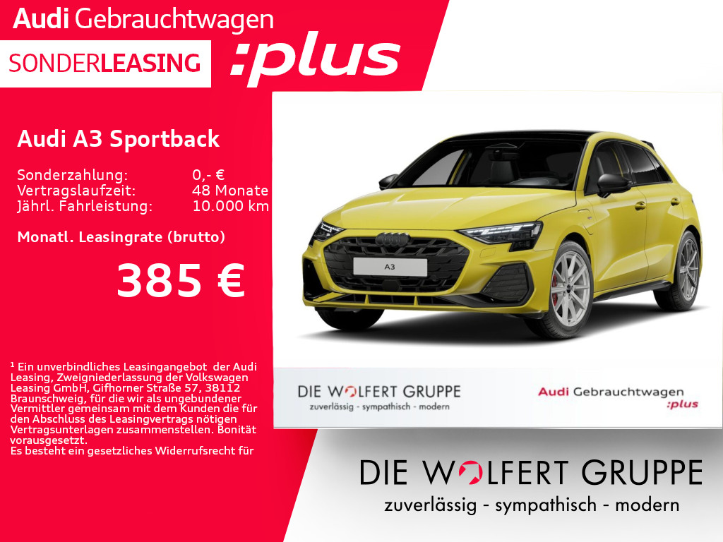 Fahrzeugabbildung Audi A3 Sportback S line 45 TFSI e *0,5%*MATRIX*PANO