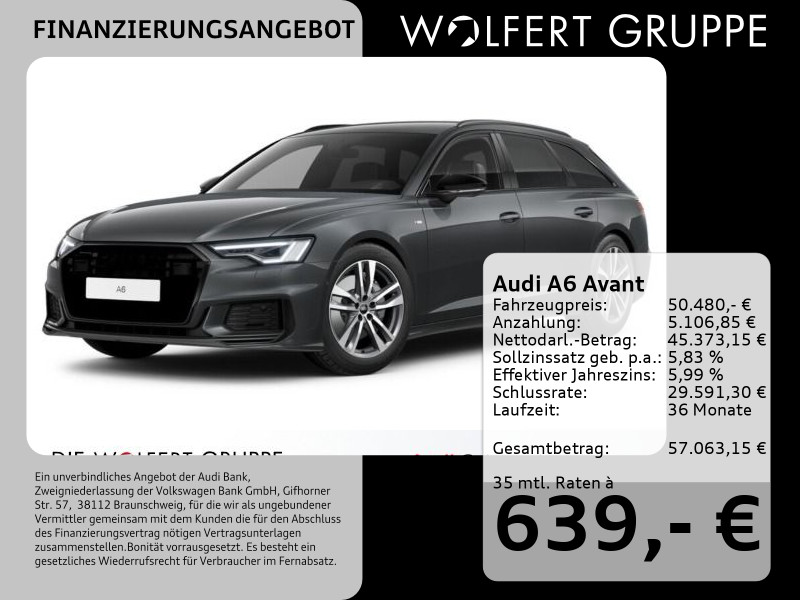 Fahrzeugabbildung Audi A6 Avant 50 TDI quattro sport ACC*AHK*RFK*MATRIX