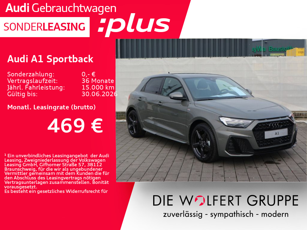 Audi A1 Sportback S line 30 TFSI S tronic*CARPLAY*LED*